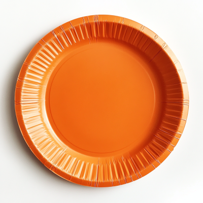 orange paper plates