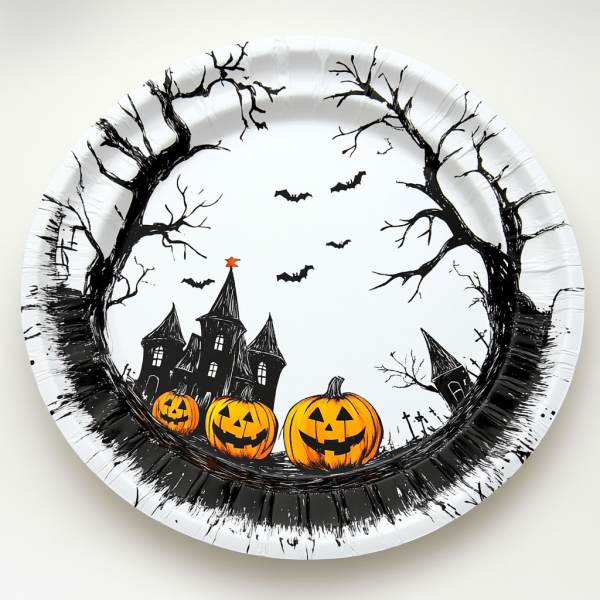 Halloween paper plates wholesale supplier