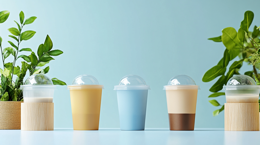 Plastic Cups with Dome Lids Custom