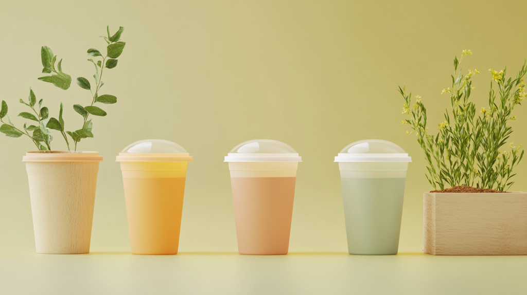 Plastic Cups with Dome Lids OEM