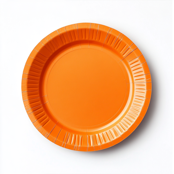 orange paper plates wholesale supplier