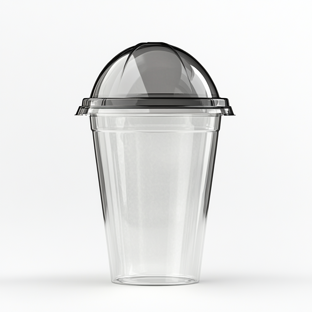 plastic cup with dome lid